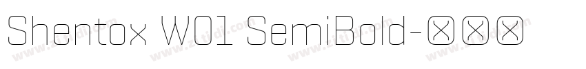 Shentox W01 SemiBold字体转换